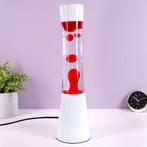 Lavalamp wit met rode lava, Verzenden, Nieuw