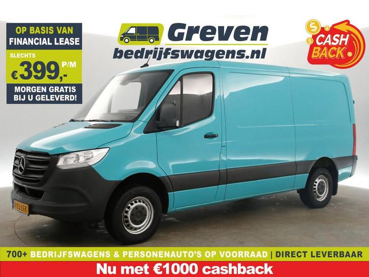 Mercedes-Benz Sprinter 319 3.0 CDI L2H1 191PK V6 |, Auto's, Bestelauto's, Te koop, Automaat, Financial lease, Diesel, Blauw, Mercedes-Benz