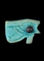 Oude Egypte, late periode Faience Wedjat Amulet (Zonder