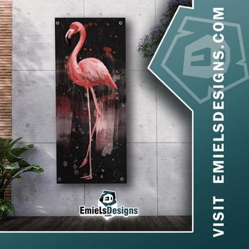 Luxe flamingo (tuin)poster