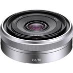 Sony SEL E 16mm f/2.8 Zilver (SEL16F28), Audio, Tv en Foto, Fotografie | Lenzen en Objectieven, Verzenden, Zo goed als nieuw