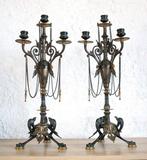 Paire de candélabre XIX ème style Néo Classique / bronze, Antiek en Kunst
