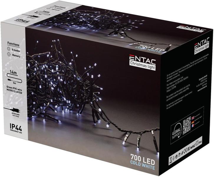Entac Kerst Micro Cluster Lichtsnoer 14m - Kerstverlichting, Diversen, Kerst, Nieuw, Verzenden