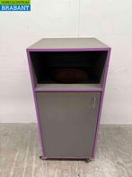 Verrijdbare houten Prullenbak Vuilnisbak 59 cm Horeca, Ophalen of Verzenden, Gebruikt