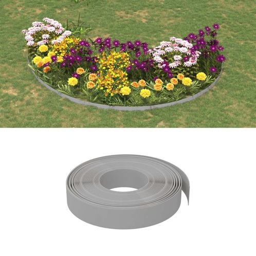 vidaXL Tuinranden 4 st 10 m 10 cm polyetheen grijs, Tuin en Terras, Overige Tuin en Terras, Nieuw, Verzenden