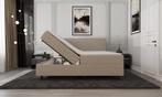 Mörgenn Opberg Boxspring Bouclé Beige - 140x200 cm, Verzenden, Nieuw, Beige, Modern