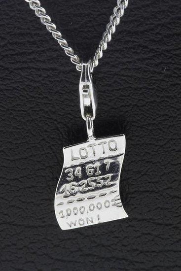 Zilveren Lotto winnend lot hanger en/of bedel, Sieraden, Tassen en Uiterlijk, Bedels, Verzenden