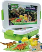 2dekans | KidzKraze® Dino Speeltuin Speelzand – 1,6 kg bruin, Ophalen of Verzenden, Zo goed als nieuw