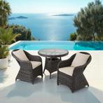 Wicker zitgroep Zürich 2+1 met aluminium frame - grijs, Verzenden, Nieuw