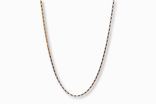 Gouden Box Schakelketting 14K, Sieraden, Tassen en Uiterlijk, Kettingen, Goud, Nieuw, Goud, Verzenden