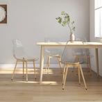 Eetkamerstoelen PET Transparant - Retourdeal - 35% Korting, Ophalen of Verzenden, Nieuw, Overige kleuren, Vier