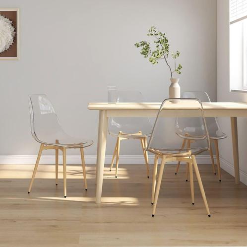 Eetkamerstoelen PET Transparant - Retourdeal - 35% Korting, Huis en Inrichting, Stoelen, Vier, Overige kleuren, Nieuw, Ophalen of Verzenden