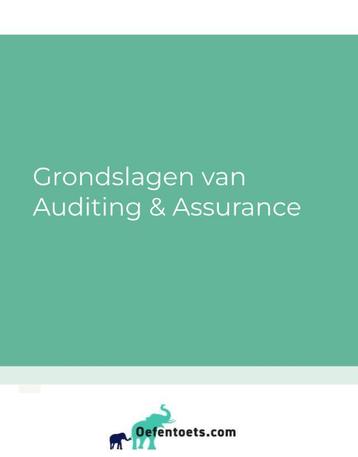 Samenvatting grondslagen van auditing en assurance beschikbaar voor biedingen