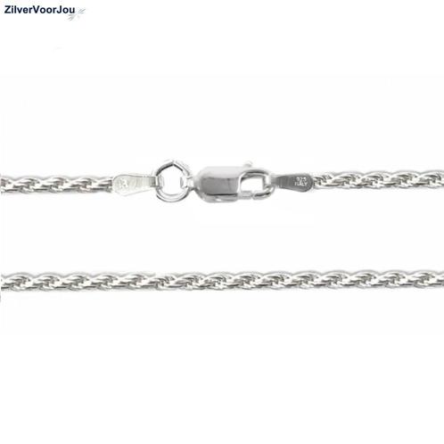 Zilveren rope ketting 45 cm 2.5 mm, Sieraden, Tassen en Uiterlijk, Kettingen, Nieuw, Verzenden