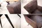 Retro design stoel ROADSTER antiek bruin met armleuningen -, Huis en Inrichting, Nieuw, Ophalen of Verzenden