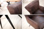 Retro design stoel ROADSTER antiek bruin met armleuningen -, Huis en Inrichting, Stoelen, Ophalen of Verzenden, Nieuw