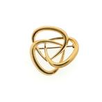 Vintage gouden broche (geelgoud, floral, dynamisch), Sieraden, Tassen en Uiterlijk, Broches, Ophalen of Verzenden, Gebruikt, Overige kleuren