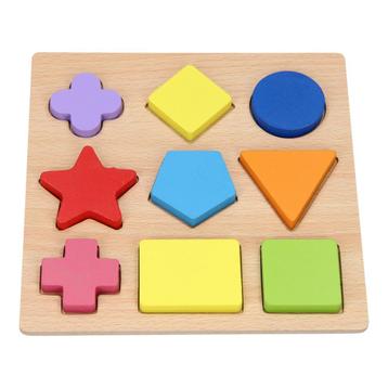 Houten Vormenpuzzel, 9st. beschikbaar voor biedingen