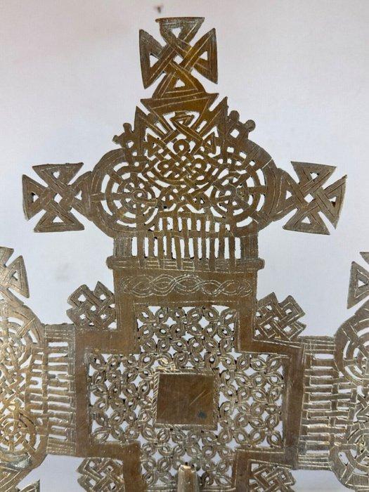 Old African Large Coptic Handcrafted Processional Cross -, Antiek en Kunst, Kunst | Niet-Westerse kunst
