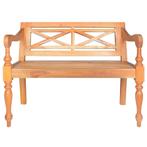 Bank Batavia 98 cm massief mahoniehout lichtbruin