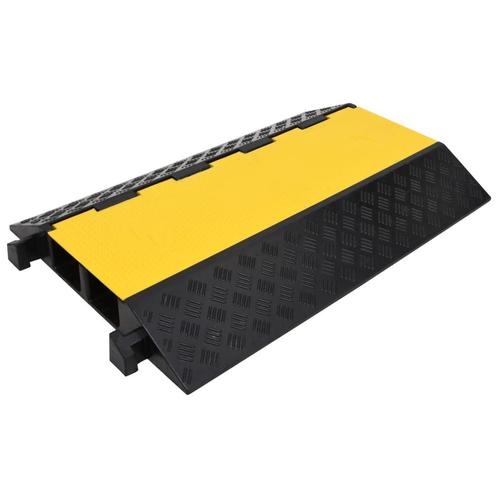 vidaXL Kabelbeschermer drempel met 2 tunnels 90 cm rubber, Huis en Inrichting, Woonaccessoires | Tekstborden en Spreuken, Nieuw