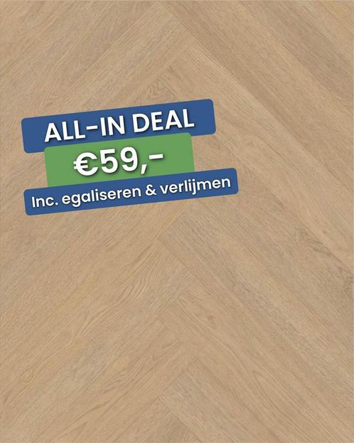 Plak pvc Visgraat licht eiken |  Belakos Terreno Visgraat XL, Huis en Inrichting, Stoffering | Vloerbedekking, Ophalen
