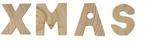 Houten letters XMAS 5cm.*1cm. dik per set Houten letters, Ophalen of Verzenden, Nieuw