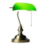 Bankierslamp | Notarislamp | Glas | Groen | Trekkoord, Huis en Inrichting, Minder dan 50 cm, Nieuw, Engels | Klassiek | Nostalgisch | Rustiek | Kantoor | 