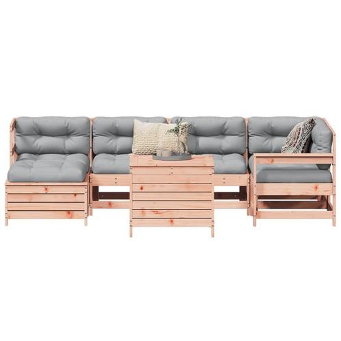 vidaXL 7-delige Loungeset massief douglas vurenhout, Tuin en Terras, Tuinsets en Loungesets, Loungeset, Nieuw, Verzenden