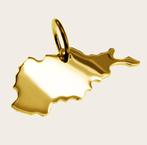 Gouden Landkaart Afghanistan ketting hanger, Ophalen of Verzenden, Nieuw