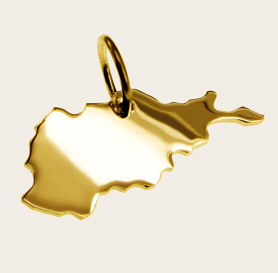 Gouden Landkaart Afghanistan ketting hanger, Sieraden, Tassen en Uiterlijk, Kettinghangers, Nieuw, Ophalen of Verzenden