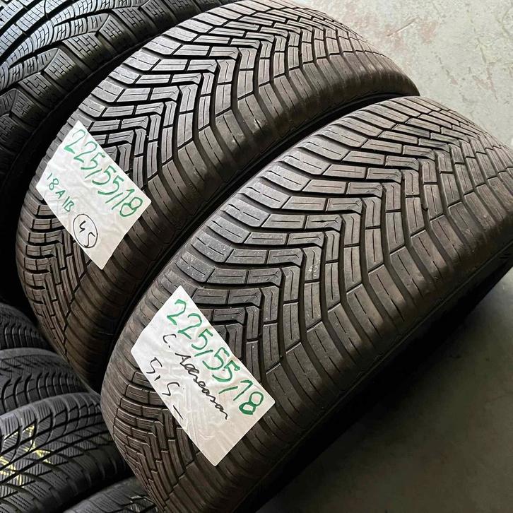 2 x Continental AllseasonContact 225-55-18 4 Seizoenbande..., Auto-onderdelen, Banden en Velgen, 18 inch, All Season, 225 mm, Personenwagen