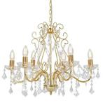 Kristallen Kroonluchter - OP = OP! Gouden Glamour, Huis en Inrichting, Lampen | Kroonluchters, Ophalen of Verzenden, Nieuw, Chique