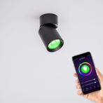 Smart Tuya Opbouw plafond spot enkel Modern Zwart Incl., Huis en Inrichting, Lampen | Spots, Ophalen of Verzenden, Nieuw, Metaal of Aluminium