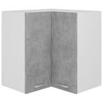 vidaXL Hanghoekkast Lyon 57x57x60 cm bewerkt hout betongrijs, Huis en Inrichting, Keuken | Keukenelementen, Verzenden, Nieuw, Grijs