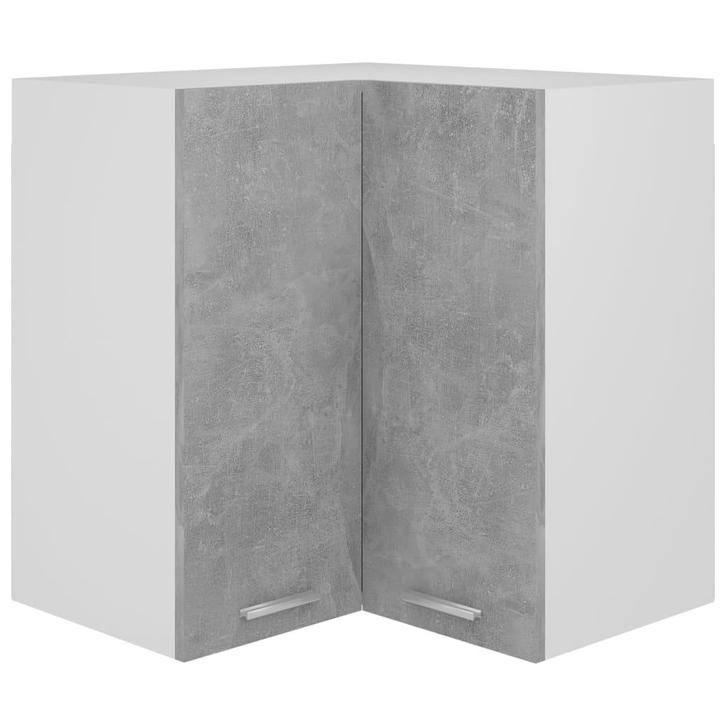 vidaXL Hanghoekkast Lyon 57x57x60 cm bewerkt hout betongrijs, Huis en Inrichting, Keuken | Keukenelementen, Grijs, Nieuw, Verzenden
