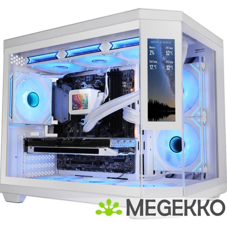 Mars Gaming MC-3TCORELCDM Mini tower Wit, Computers en Software, Computerbehuizingen, Nieuw, Verzenden