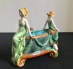 Tafelmiddenstuk - Franse Art Nouveau Majolica Jardinière in, Antiek en Kunst