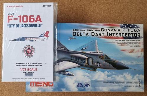 Meng Model DS-006 F-106A Delta Dart 1:72 + Jacksonville, Hobby en Vrije tijd, Modelbouw | Vliegtuigen en Helikopters, Verzenden