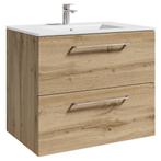 Badkamermeubel Lana 80 x 46 cm Eiken Badmeubel, Huis en Inrichting, Badkamer | Badkamermeubels, Verzenden, Nieuw, Wastafelkast
