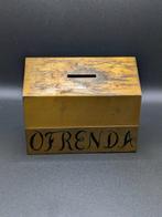 Liefdadigheidsbox - Verguld messing - Ofrendeborstel