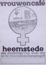 Affiche voormalig vrouwencafé in Heemstede (lijst optie), Verzamelen, Verzenden, Nieuw, Overige onderwerpen, Met lijst
