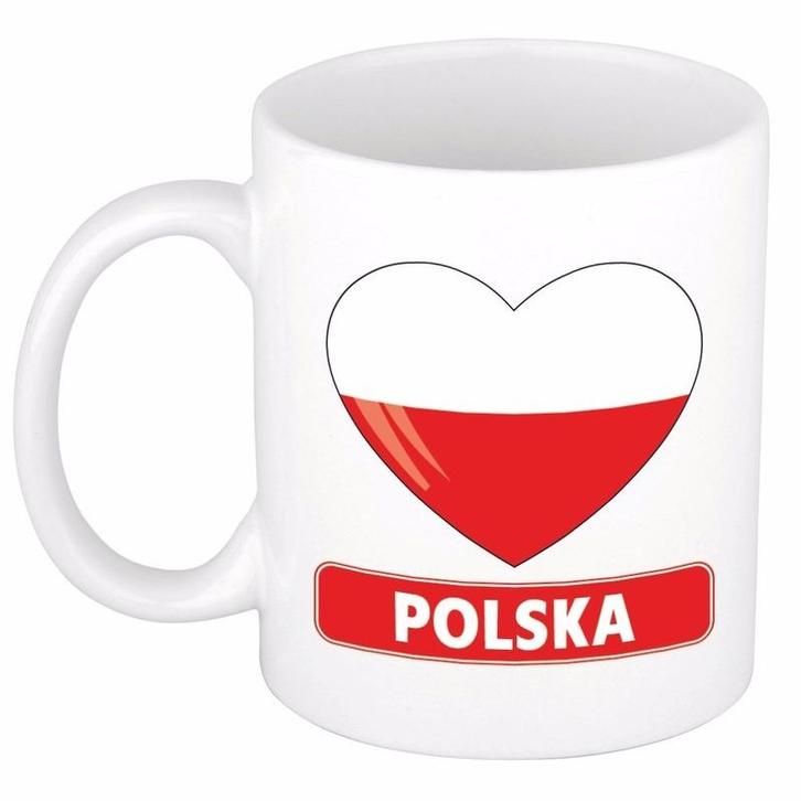 I love Polen mok / beker 300 ml - Polen versiering, Hobby en Vrije tijd, Feestartikelen, Ophalen of Verzenden