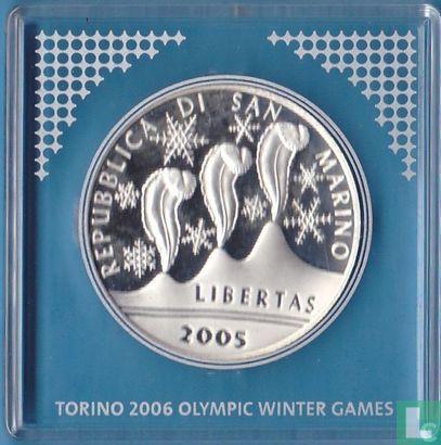 San Marino 5 euro 2005 (PROOF) 2006 Winter Olympics in T..., Postzegels en Munten, Munten | Europa | Euromunten, Losse munt, 5 euro