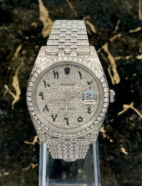 Rolex Datejust 41 - Arab - New Jubilee - Iced Out - Diamonds, Sieraden, Tassen en Uiterlijk, Horloges | Heren