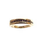 Gouden rijring met diamant | 0,12 ct. (gouden ring), Sieraden, Tassen en Uiterlijk, Ringen, Gebruikt, Ophalen of Verzenden, 17 tot 18