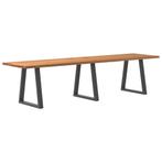 vidaXL Eettafel rechthoekig 320x80x74 cm massief eikenhout, Verzenden, Nieuw