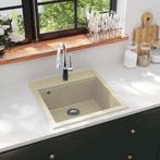 vidaXL Gootsteen enkele bak graniet beige, Doe-het-zelf en Verbouw, Sanitair, Verzenden, Nieuw