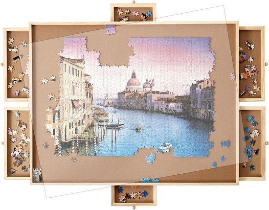 2dekans | Puzzelbord met Opbergsysteem - Puzzelplaat met, Hobby en Vrije tijd, Denksport en Puzzels, Zo goed als nieuw, Ophalen of Verzenden