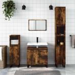 vidaXL Badkamerkast 65x33x60 cm bewerkt hout gerookt, Huis en Inrichting, Badkamer | Badkamermeubels, Verzenden, Nieuw, Minder dan 100 cm